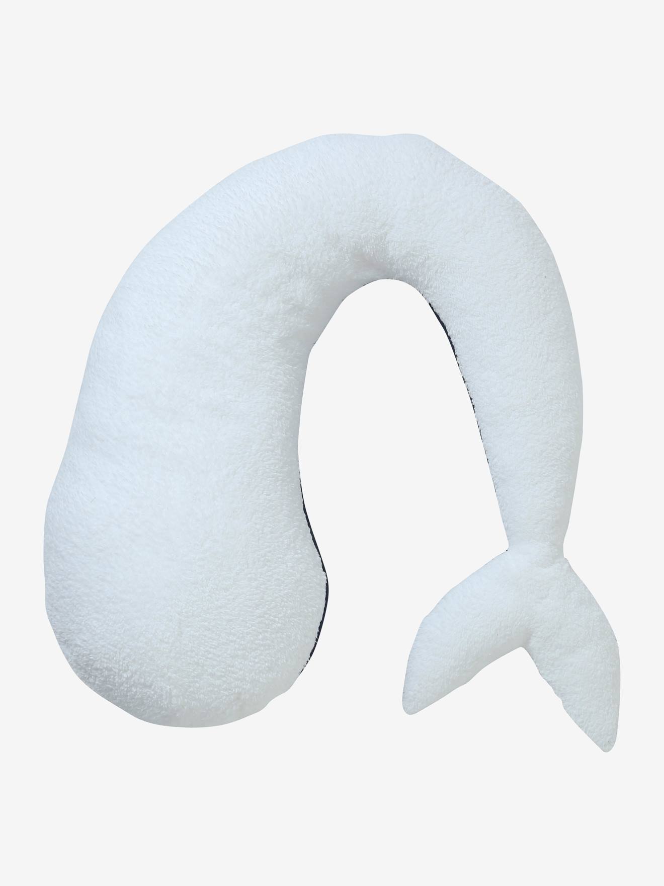 Vertbaudet Baby Stillkissen Wal, 160cm Oeko-Tex - blau/wollweiß