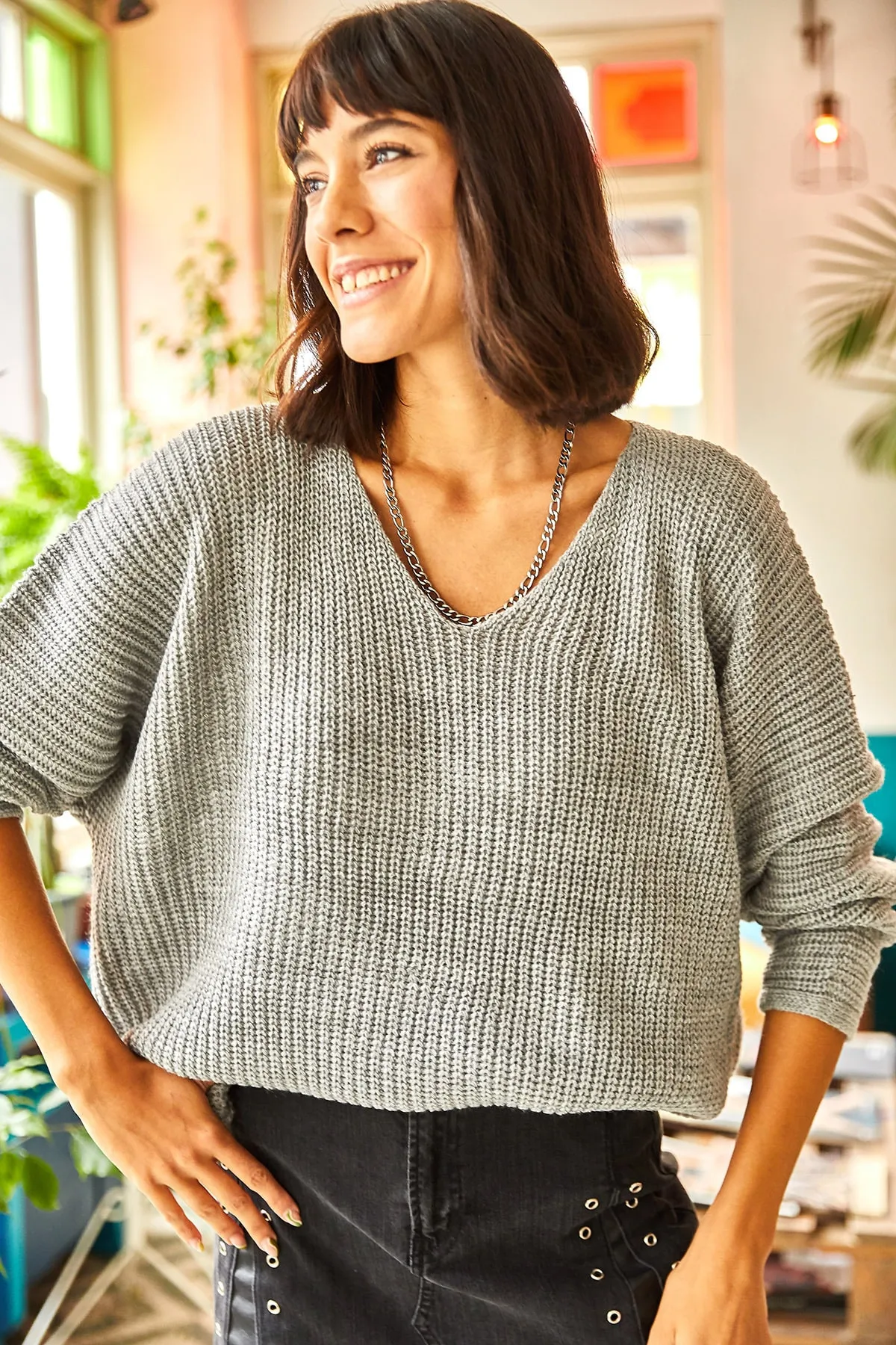 Olalook  Pullover - Grau - Regular Fit