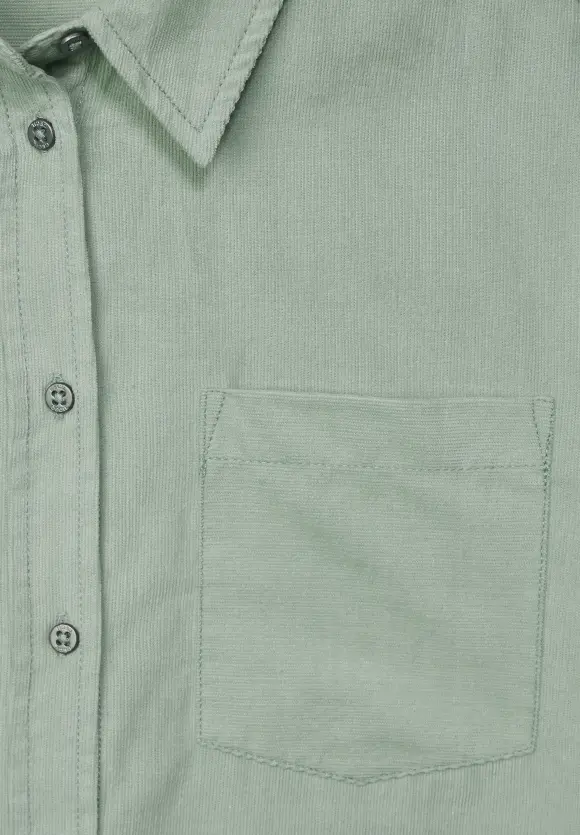 CECIL Cordbluse mit Hemdkragen