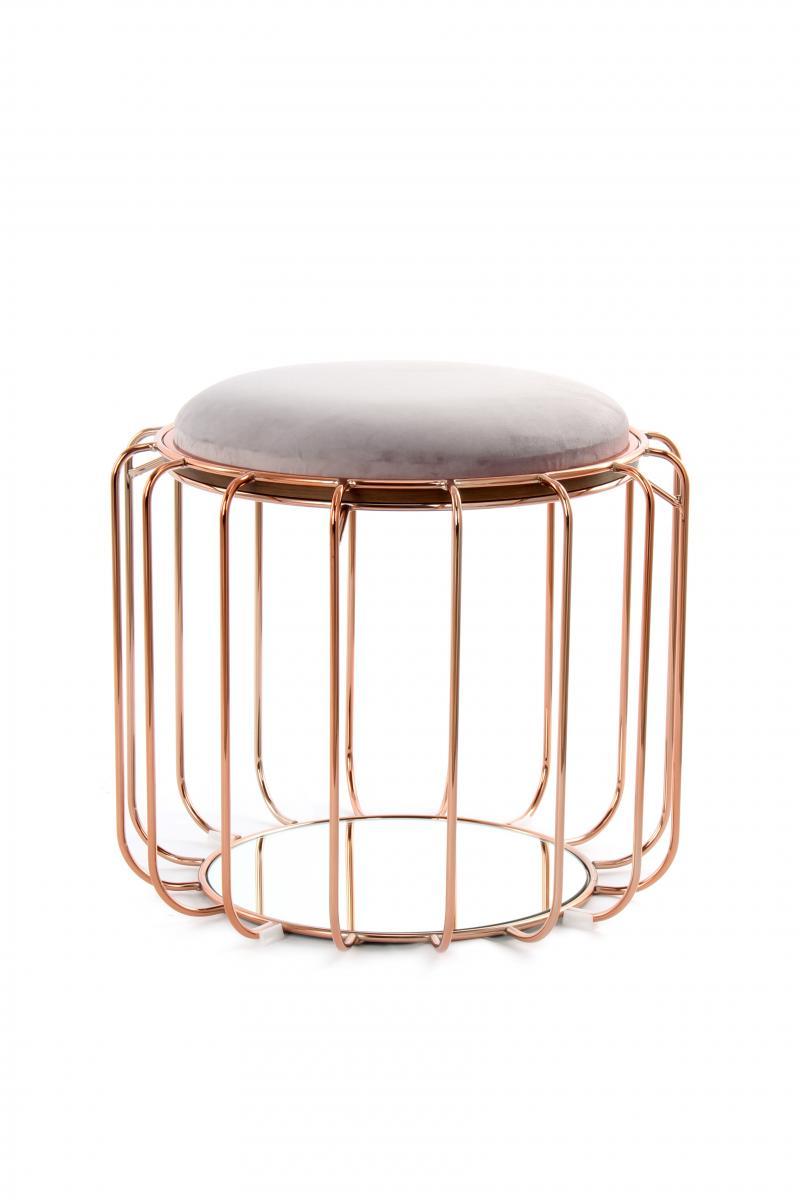 Kayoom Beistelltisch / Pouf Comfortable 110 Hellviolett / Rosé