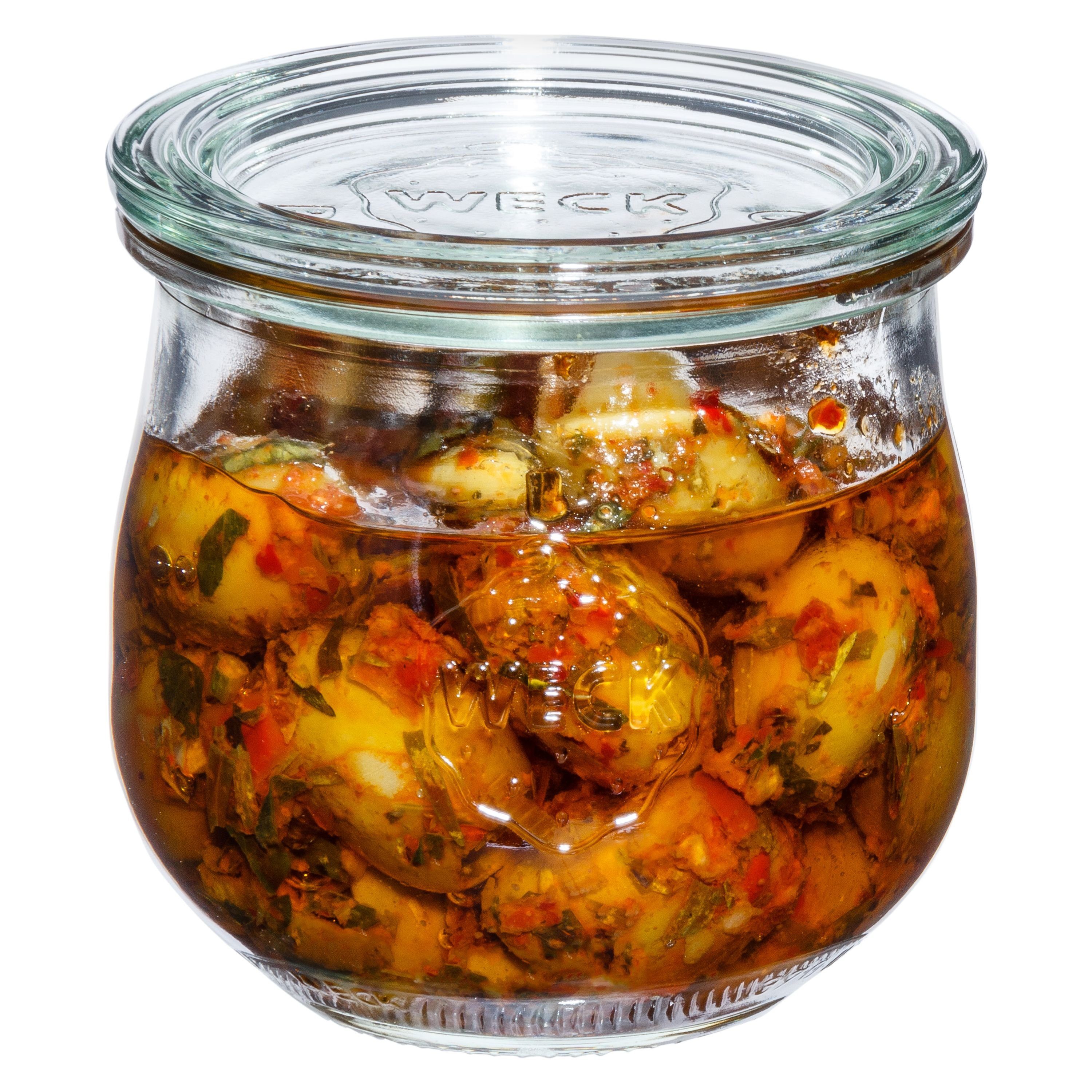 MamboCat Einmachglas 12er Set Weck Gläser 370ml Tulpenglas 12 Glasdeckel inkl Rezeptheft, Glas