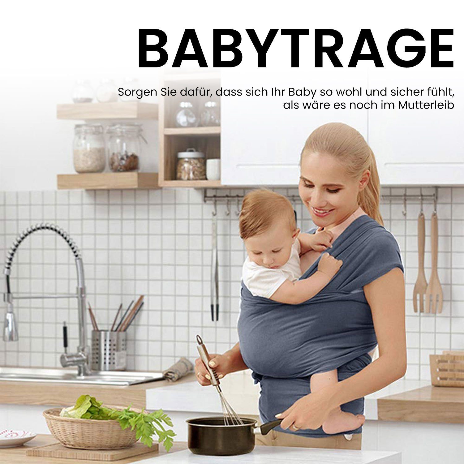 TOPMELON Tragetuch Babytragetuch, Neugeborenes elastisches Tragetuch