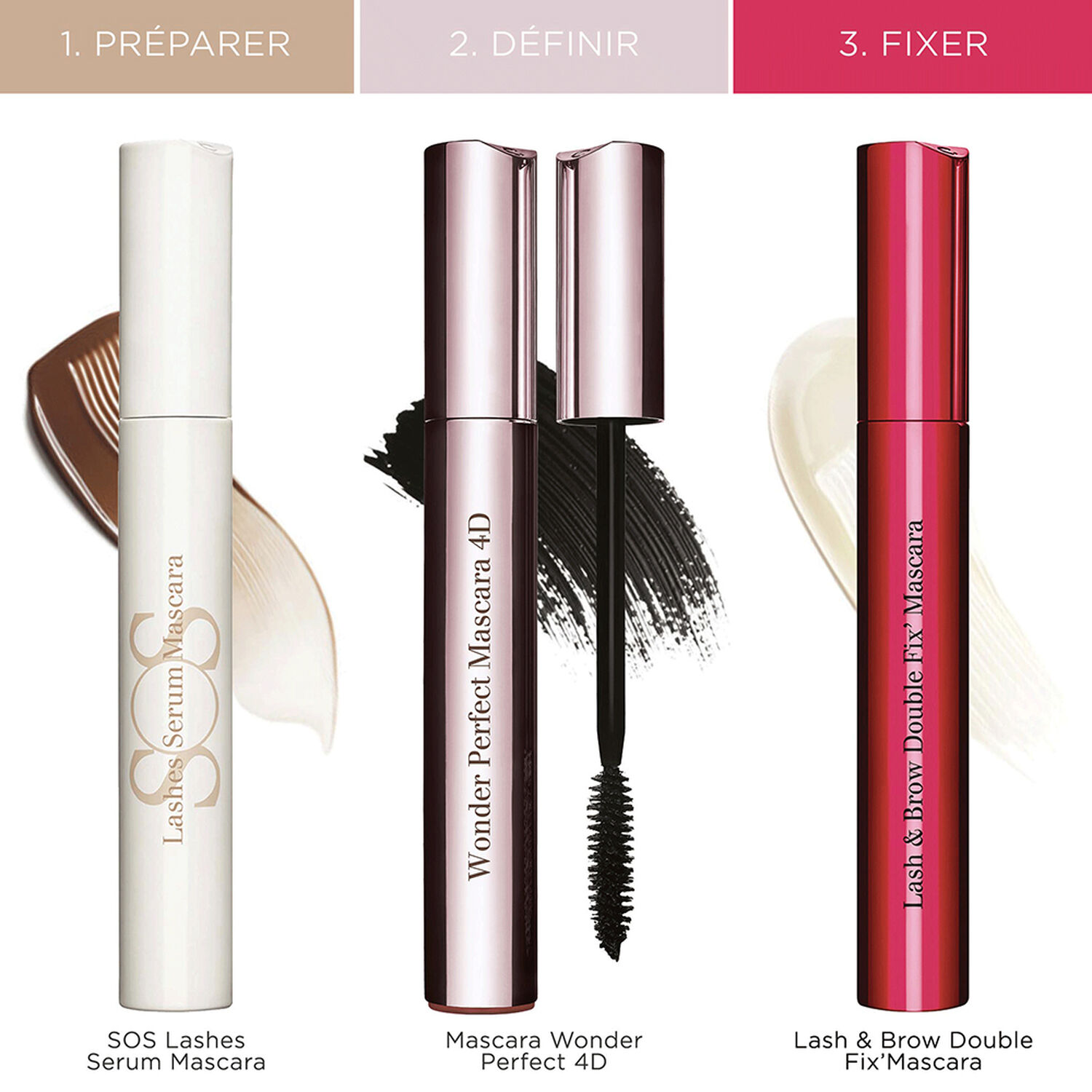 Clarins Mascara Wonder Perfect 4D Mascara haute définition volume, allongeant, recourbant