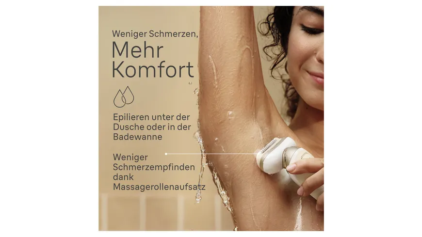 BRAUN Epilierer Silk-épil 9 Flex, 9-011 gold Weiß / Gold