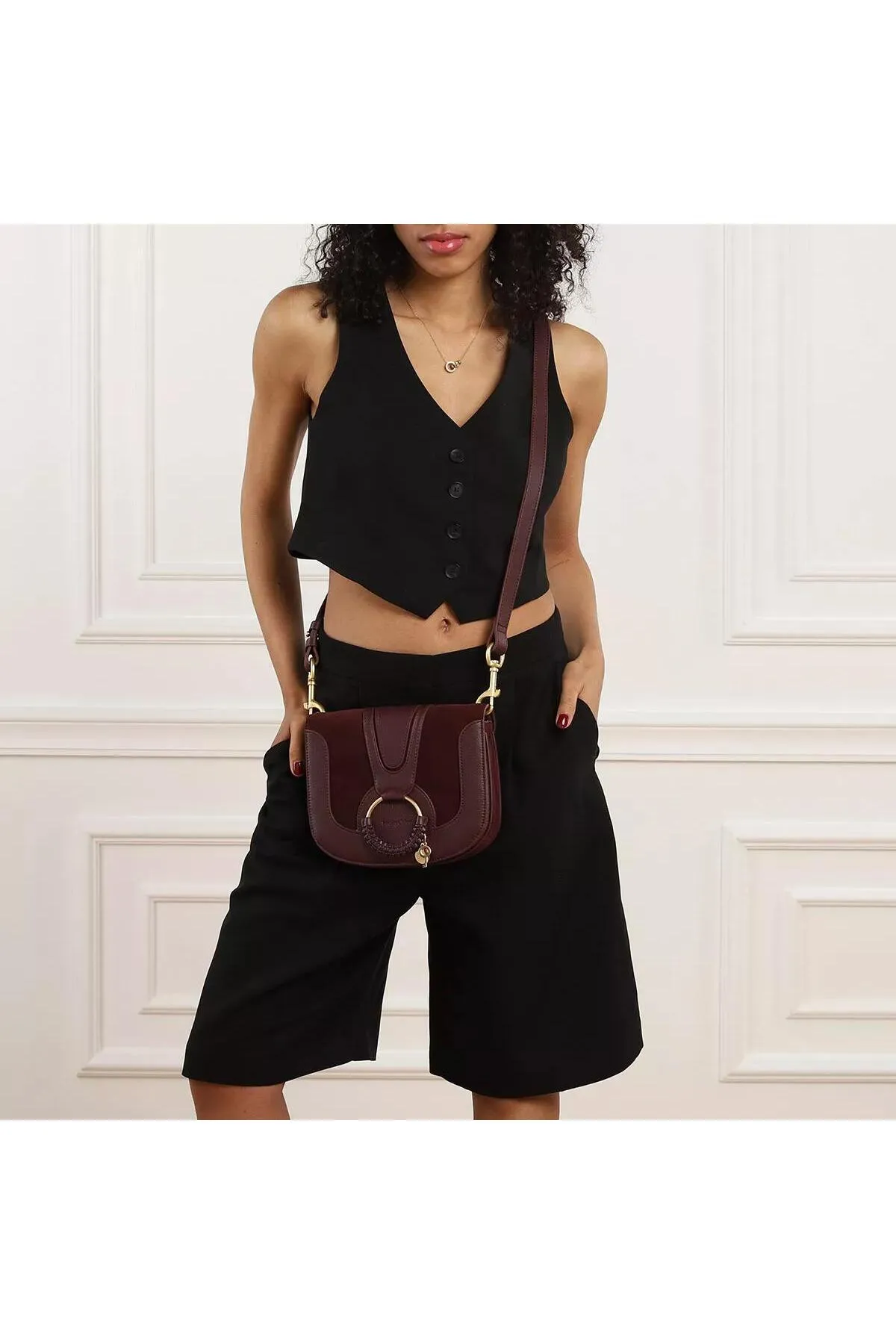 See by Chloé  Hana Crossbody Wildleder Glatt Vollviolette