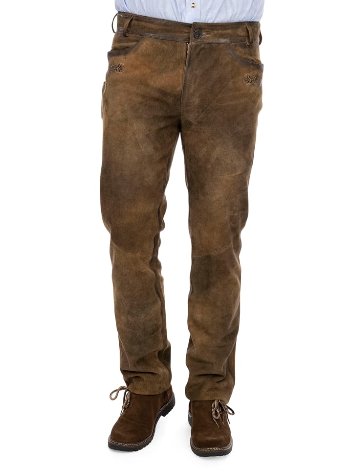 MADDOX Lederhose FLORINUS in dunkelbraun günstig kaufen