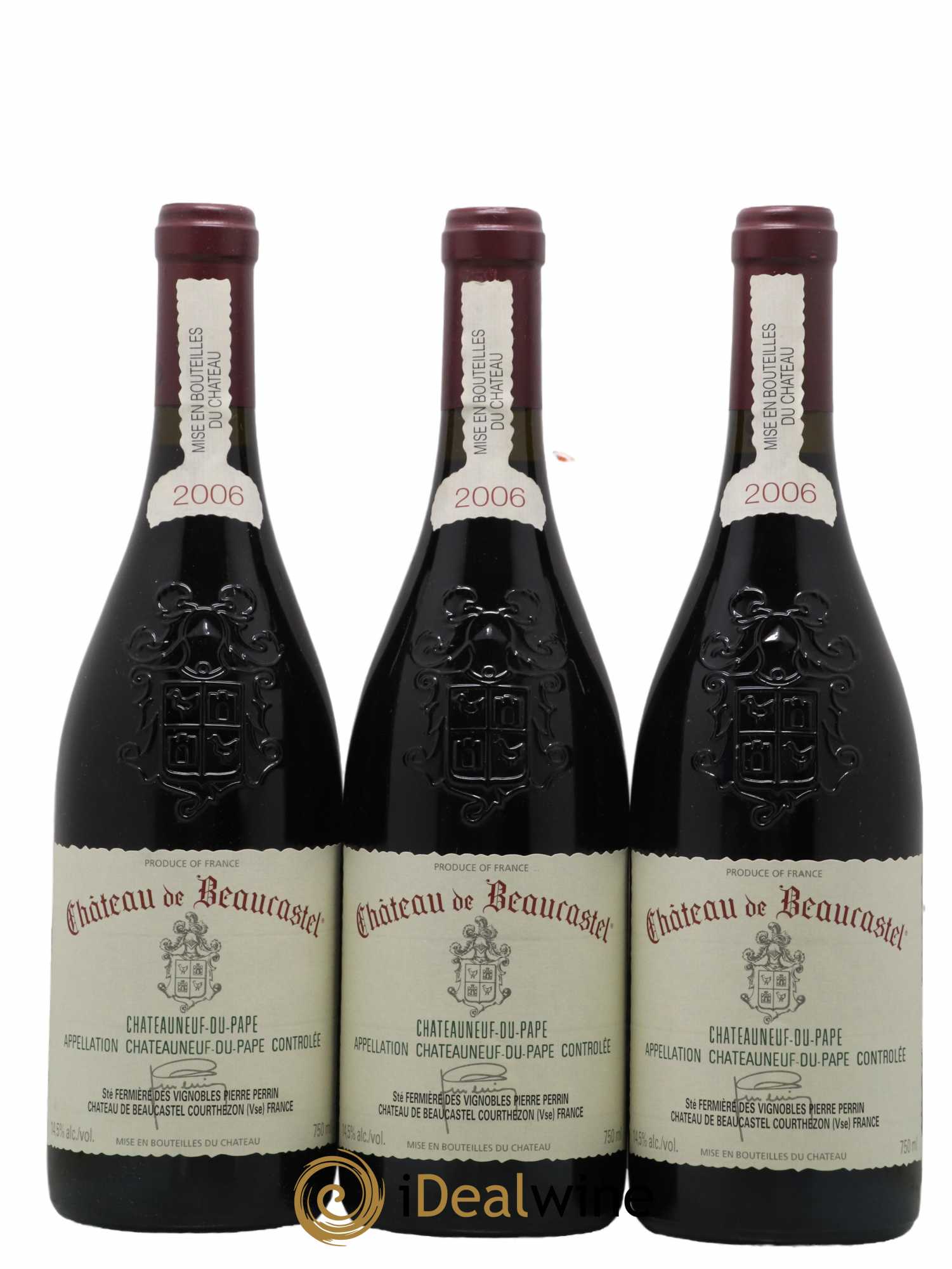 Châteauneuf-du-Pape Château de Beaucastel Famille Perrin  2006 - Lot de 6 Bouteilles