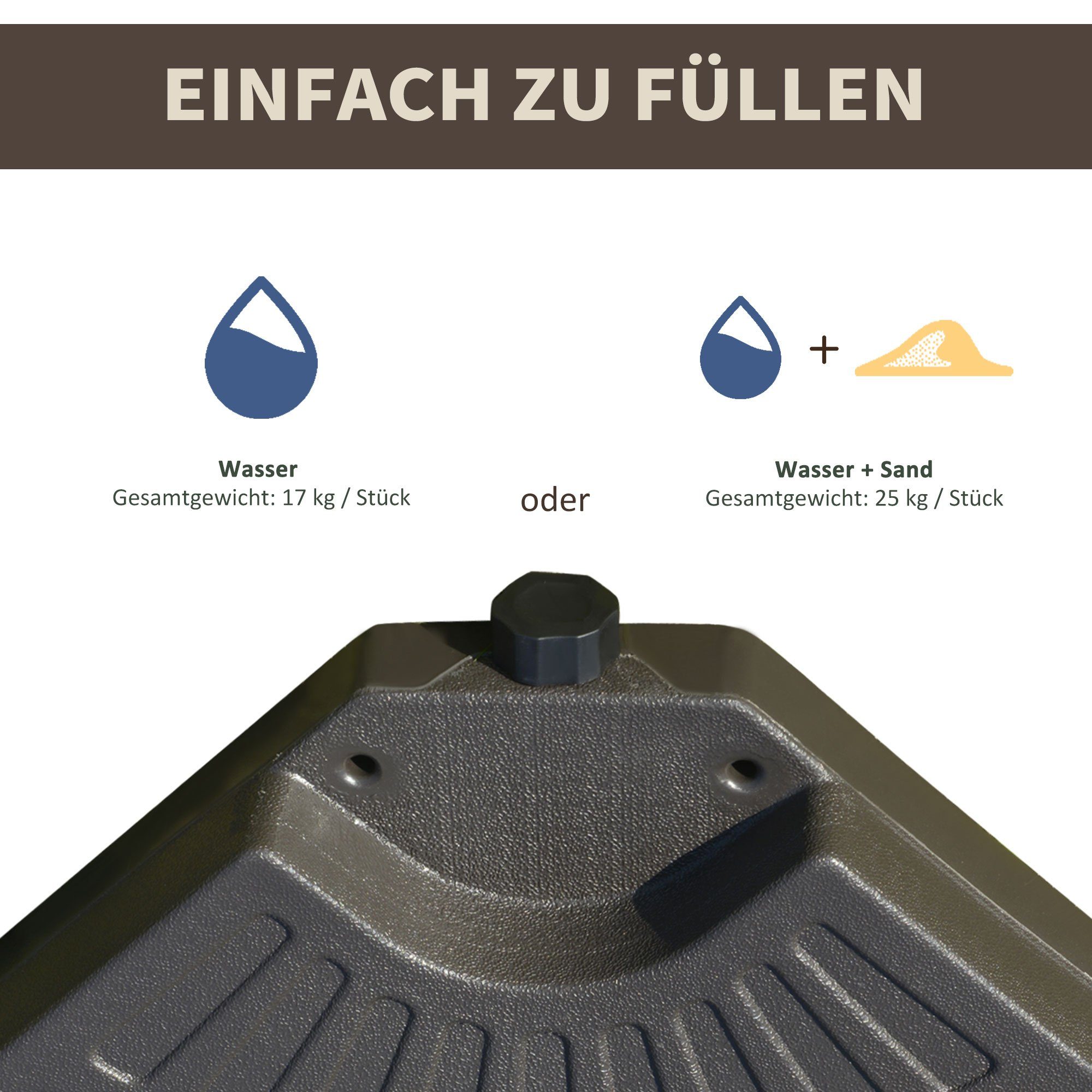 Outsunny Schirmhalter Schirmständer