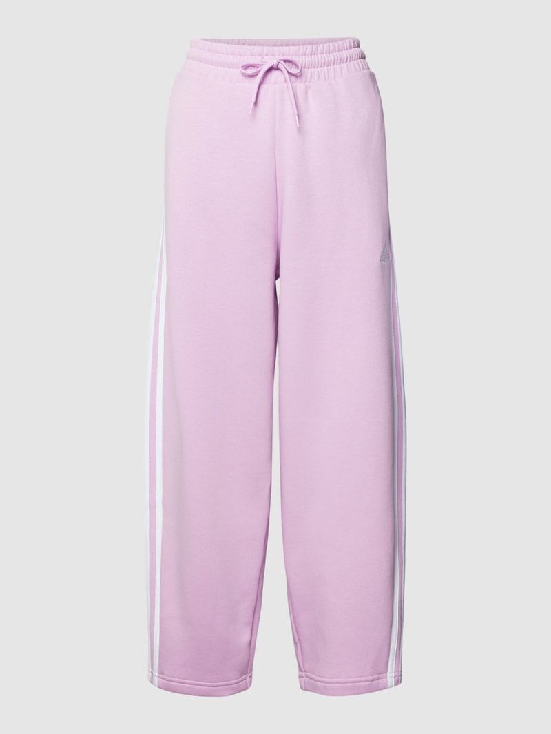 Sweatpants mit Logo-Streifen in violett