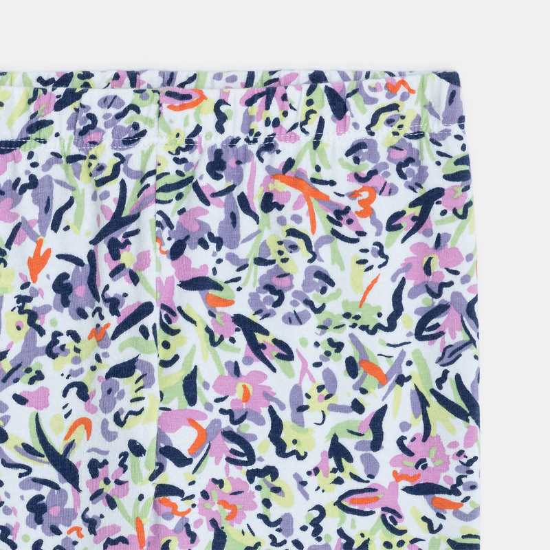 Legging fille fleurs blanc Catimini