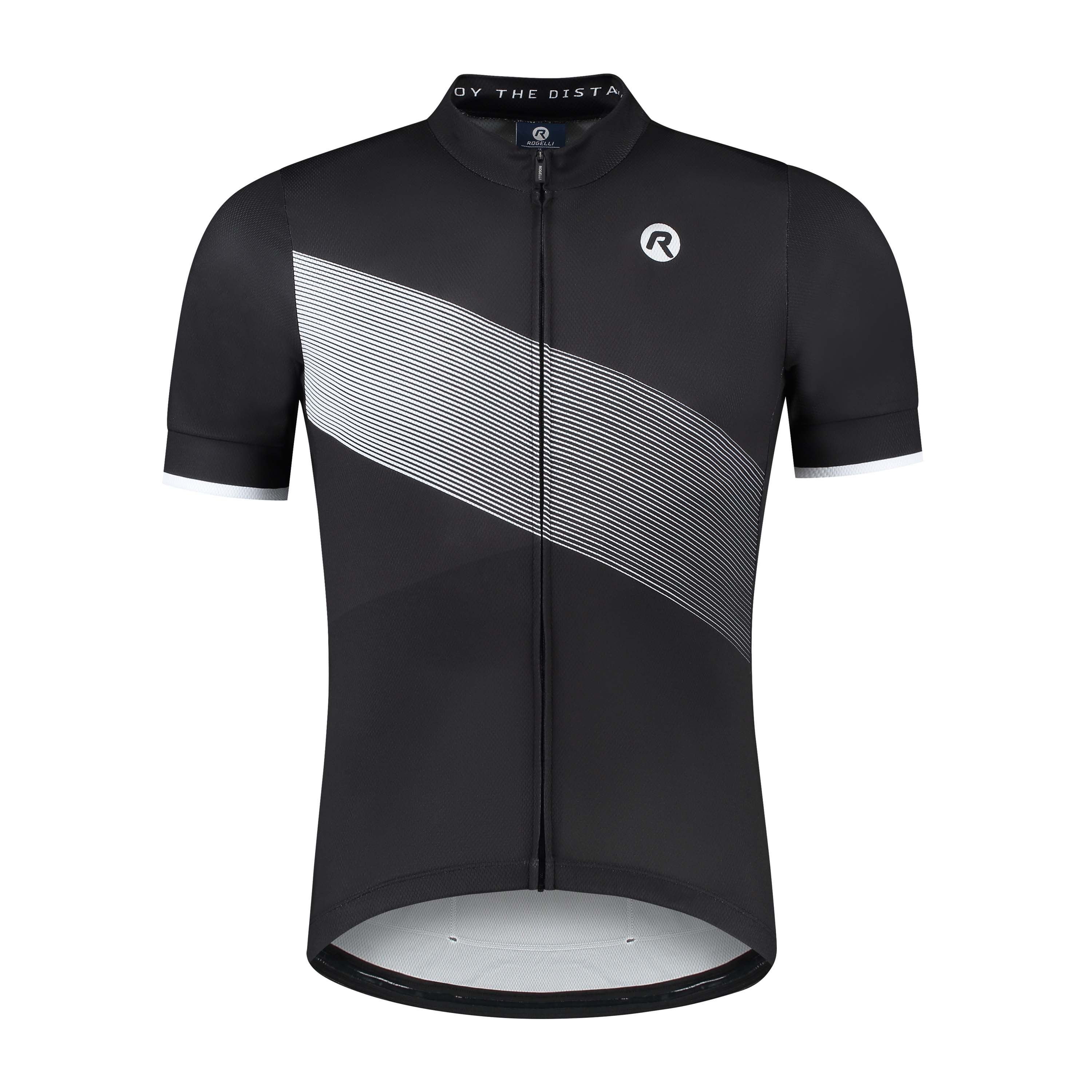 Rogelli Groove Schwarz Herren Radtrikot Kurzarm