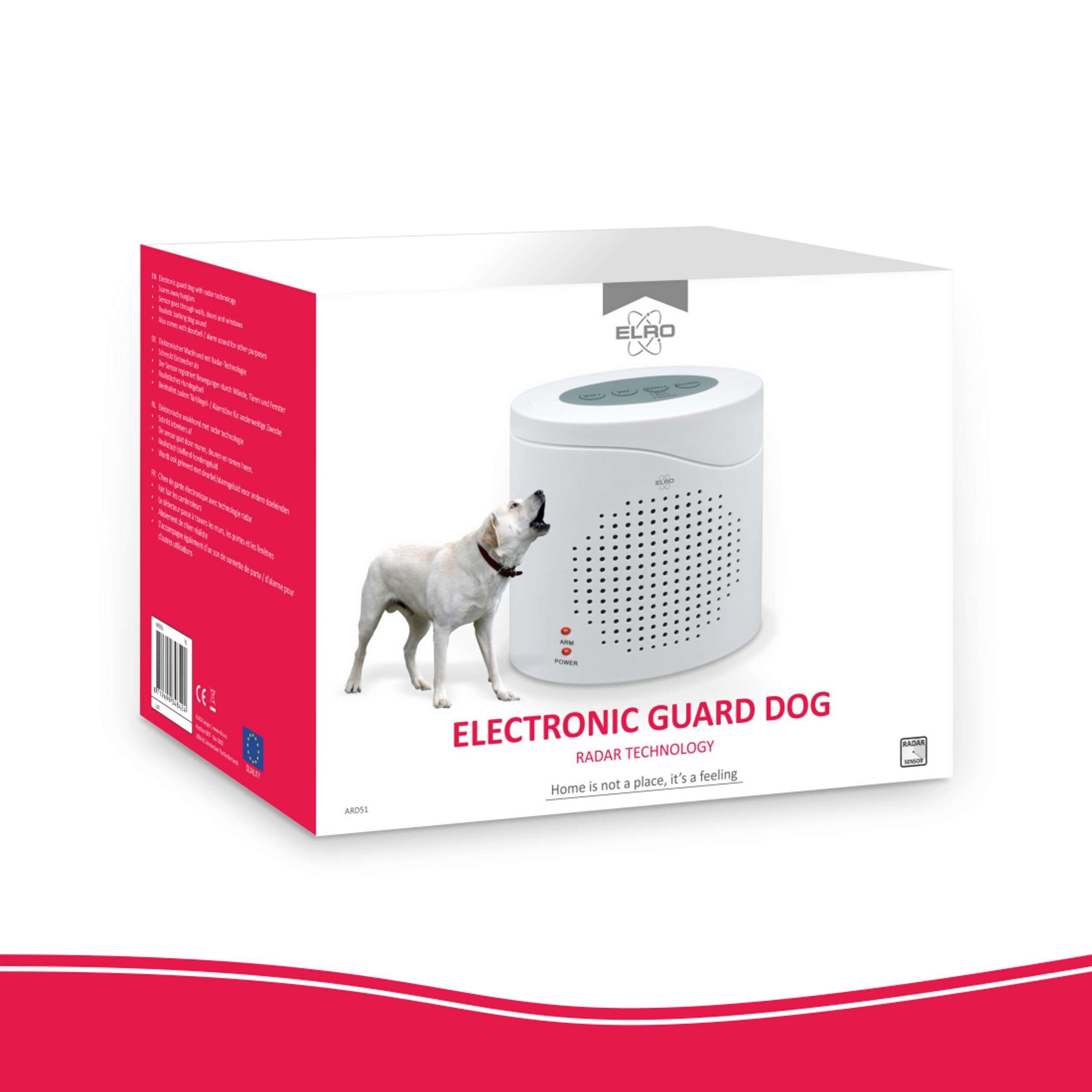 Elro ARD51 Einbruchmelder (3 verschiedene akustische Alarmsignale, Hundegebell, Polizeialarm)