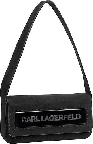 Karl Lagerfeld Schultertasche K/Essential K MD Flap SHB Suede