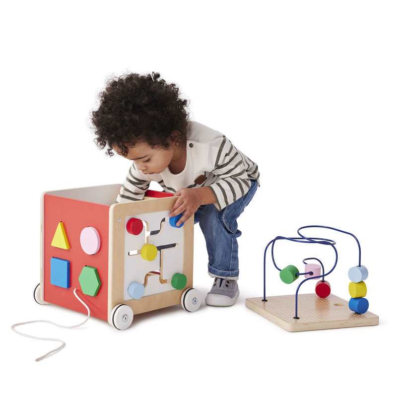 Cube d'activité à tirer en bois Oxybul