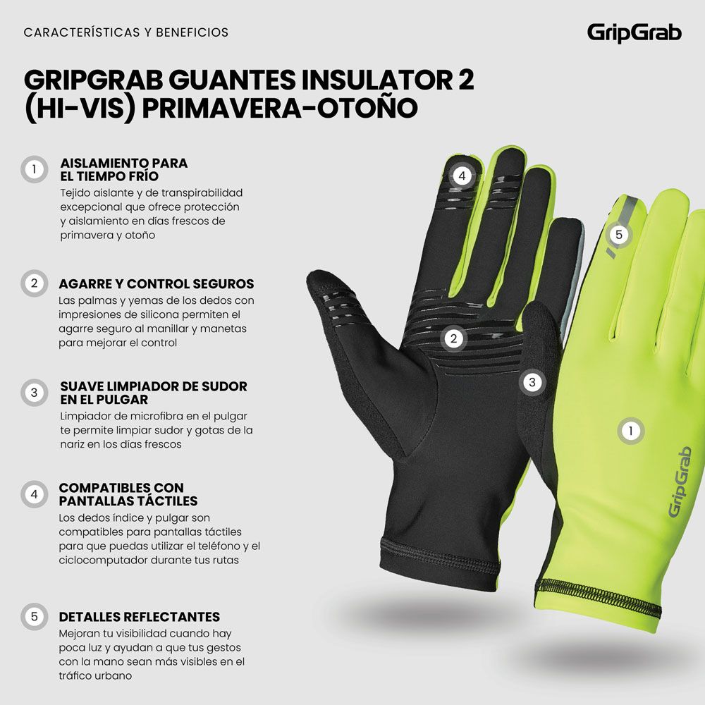 GripGrab Insulator 2 Hi-Vis Midseason - Fahrradhandschuhe kaufen | Bike-Discount
