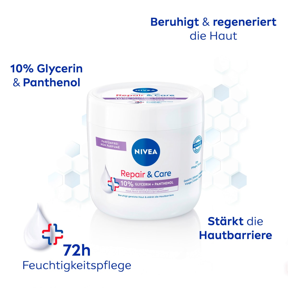 Pflegecreme Repair & Care Sensitive, 400 ml