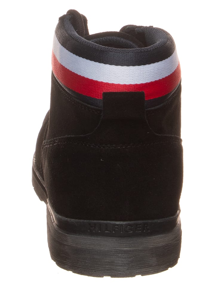 Tommy Hilfiger Shoes Leder-Boots in Schwarz günstig kaufen