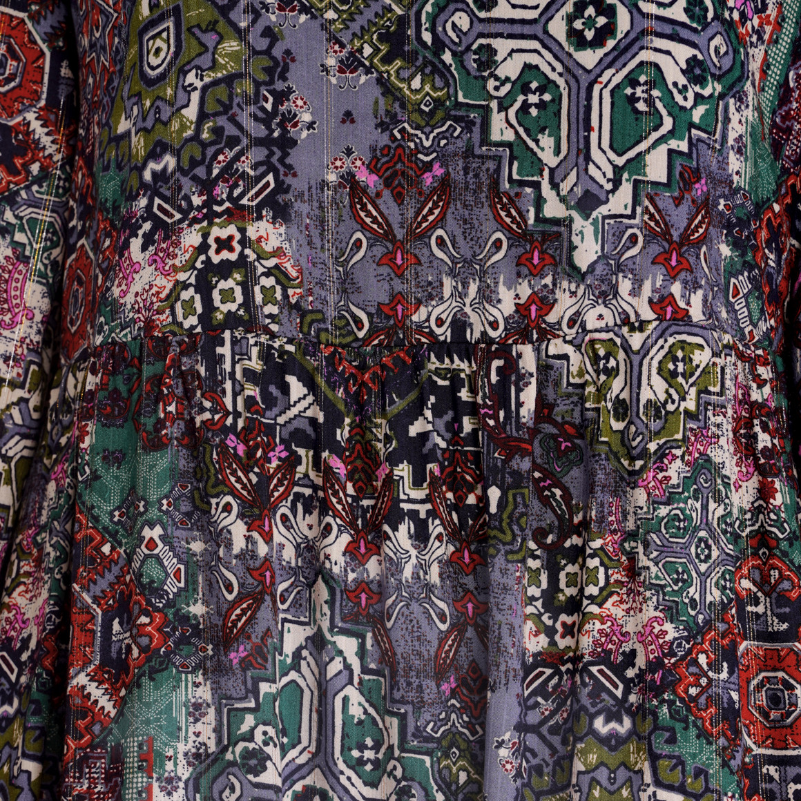 Damen Midi-Kleid mit Effektgarn