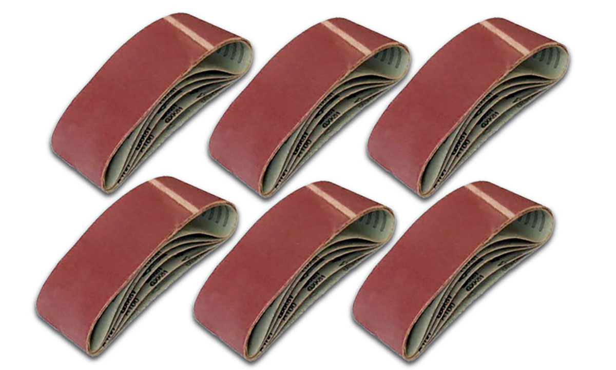 Vago-Tools 25x Schleifbänder Schleifband 100x610 mm Gewebebänder Korn 60