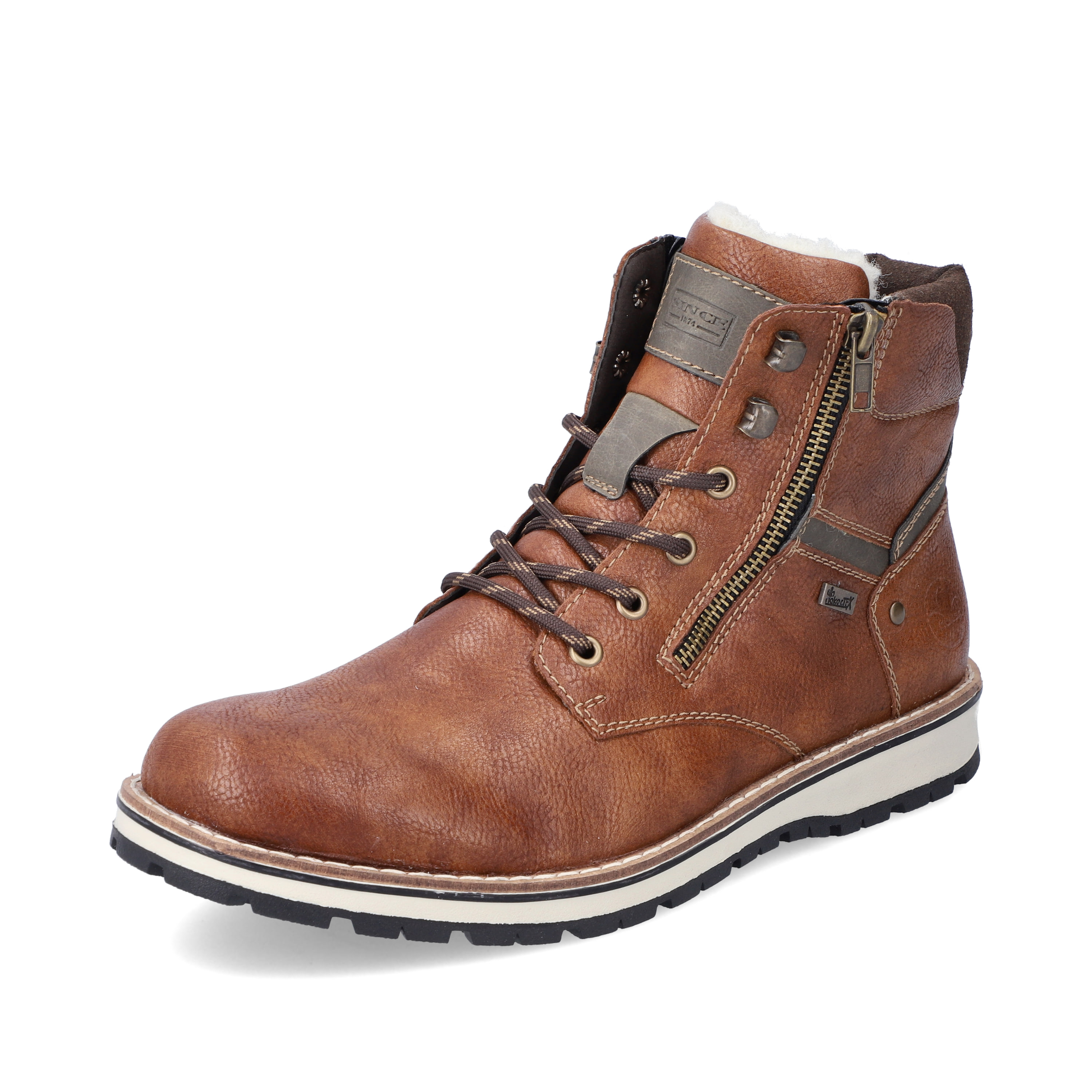 Rieker Herren Schnürstiefel karamellbraun