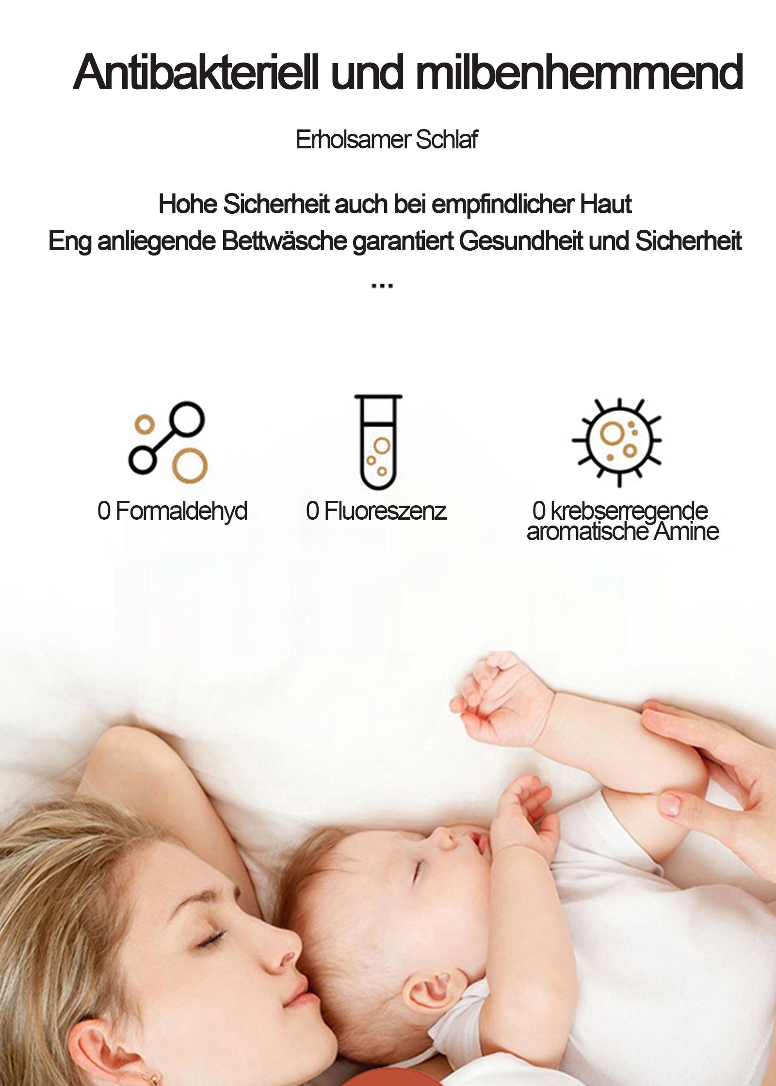 Matratzenschoner Matratzenauflage Wasserdicht und Atmungsaktiv 180*200cm KUGI, Kein knisternder Anti-Milben-/wasserdichter Matratzenschoner