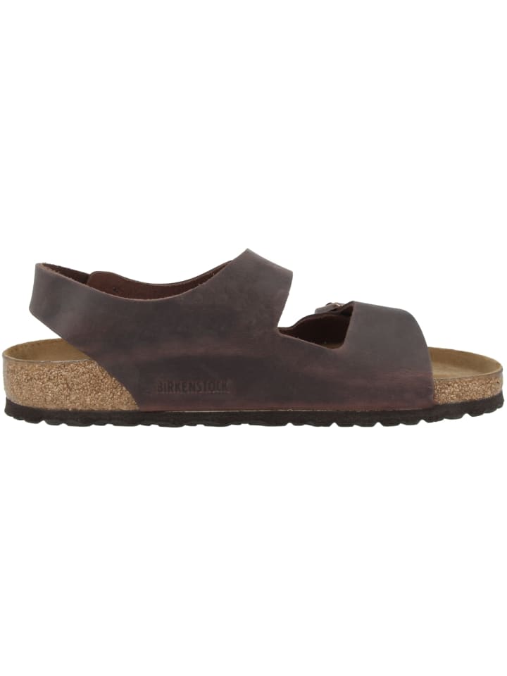 Birkenstock Sandale Milano Geöltes Nubukleder Normal in braun günstig kaufen