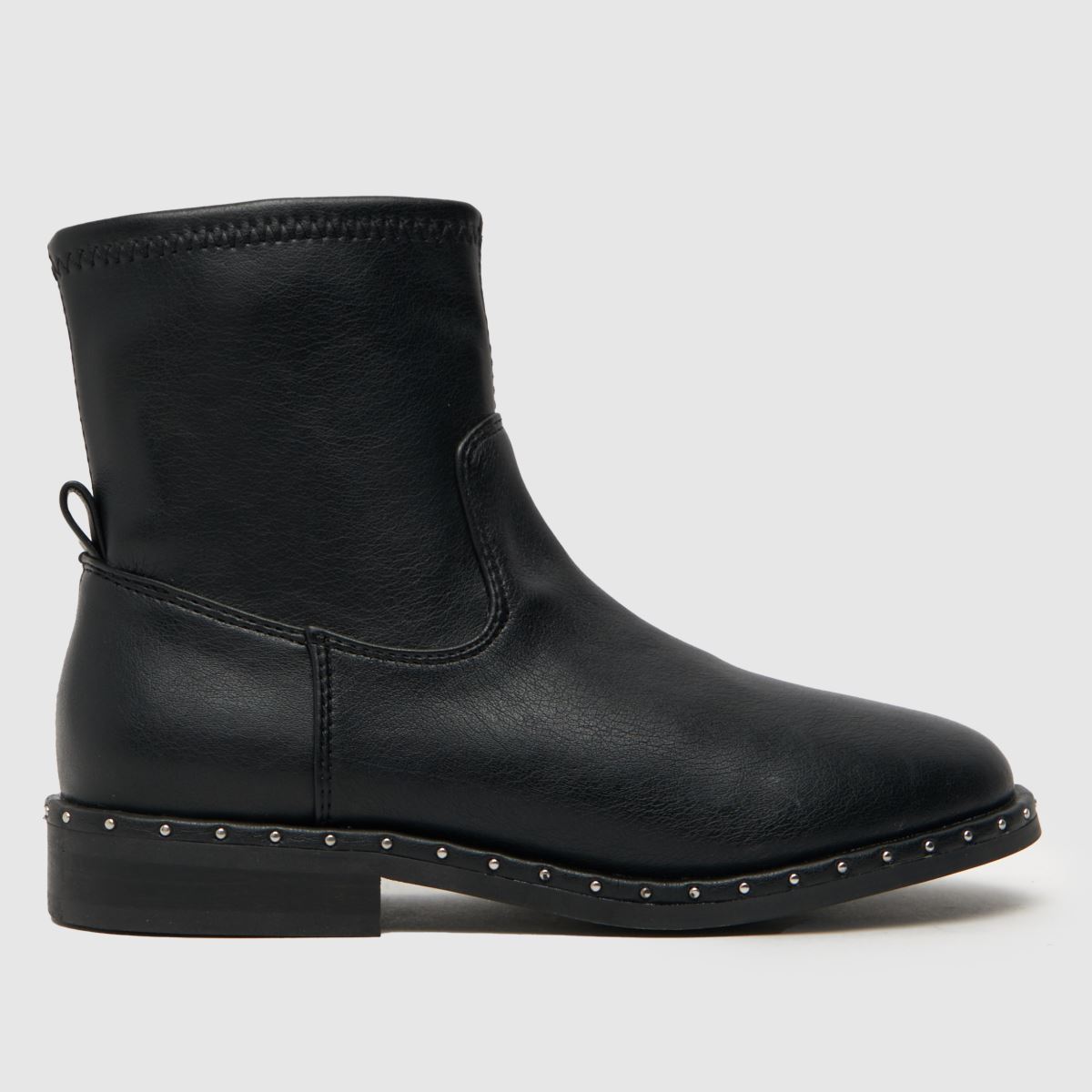 Schuh fekete kávés szegecses lány junior csizma