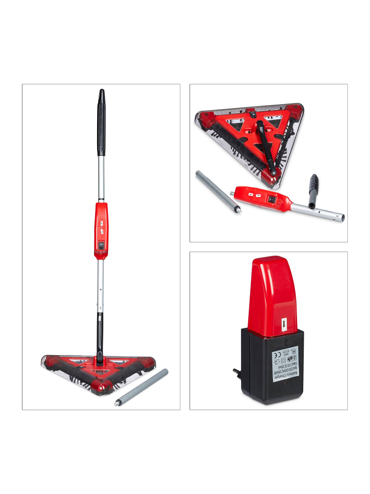 relaxdays Akkubesen in Rot - (B)34 x (H)115 cm günstig kaufen onesize