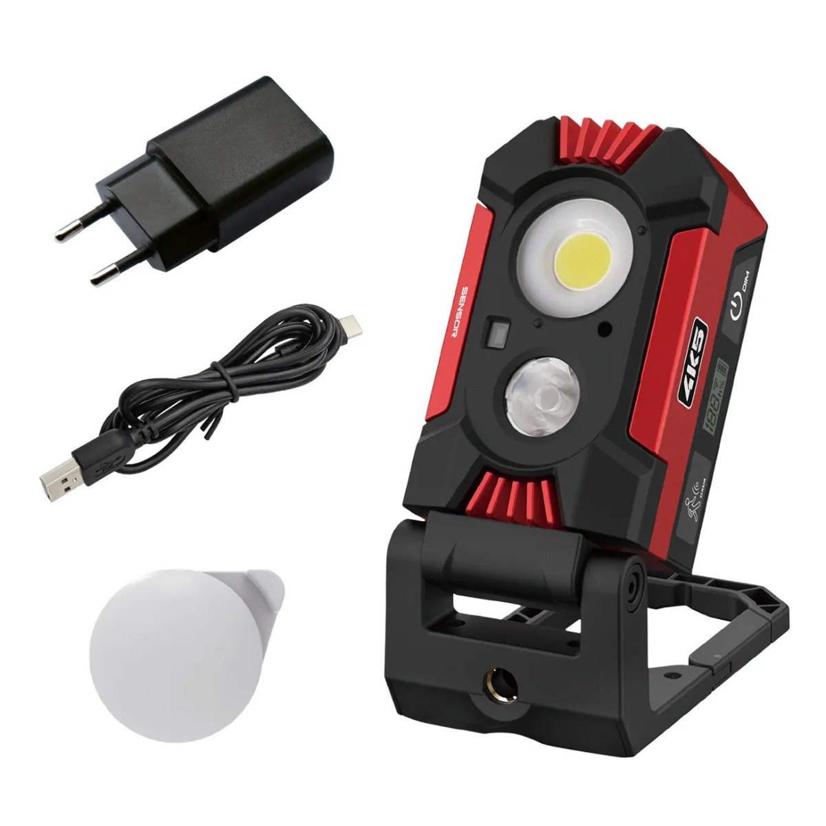Lampe de chantier LED rechargeable 4K5 602.401A HD 1500, 1500 lumens