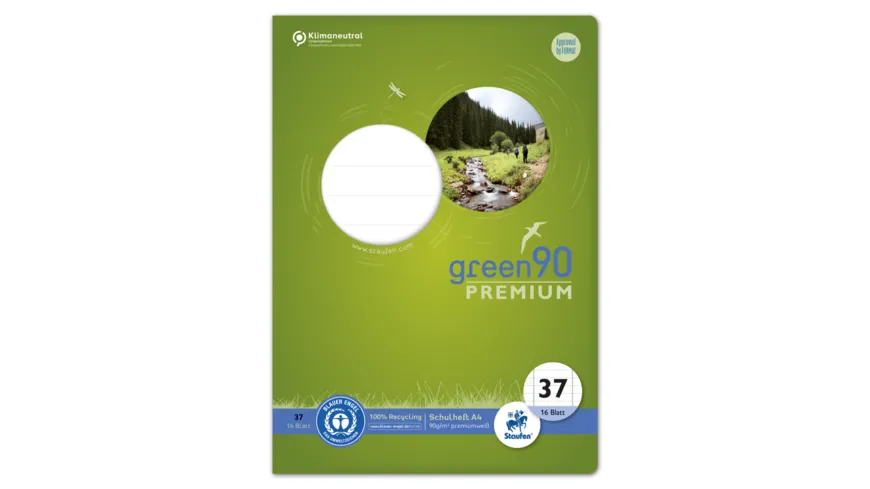 Ursus Green Premium Heft A4 16 Blatt Lineatur 37 liniert
