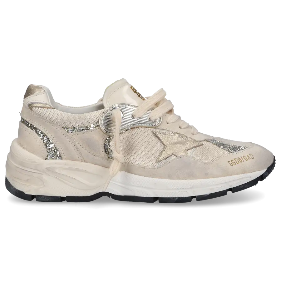 Golden Goose - Damenschuhe RUNNING DAD Kalbsleder Textil - beige