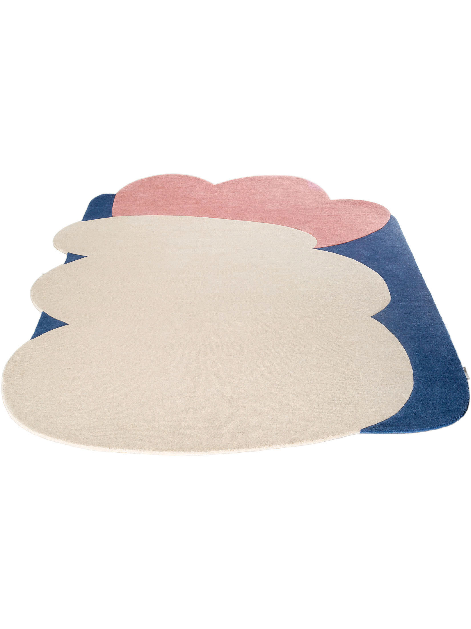 Aurora Woll-Teppich, Rosa/Blau