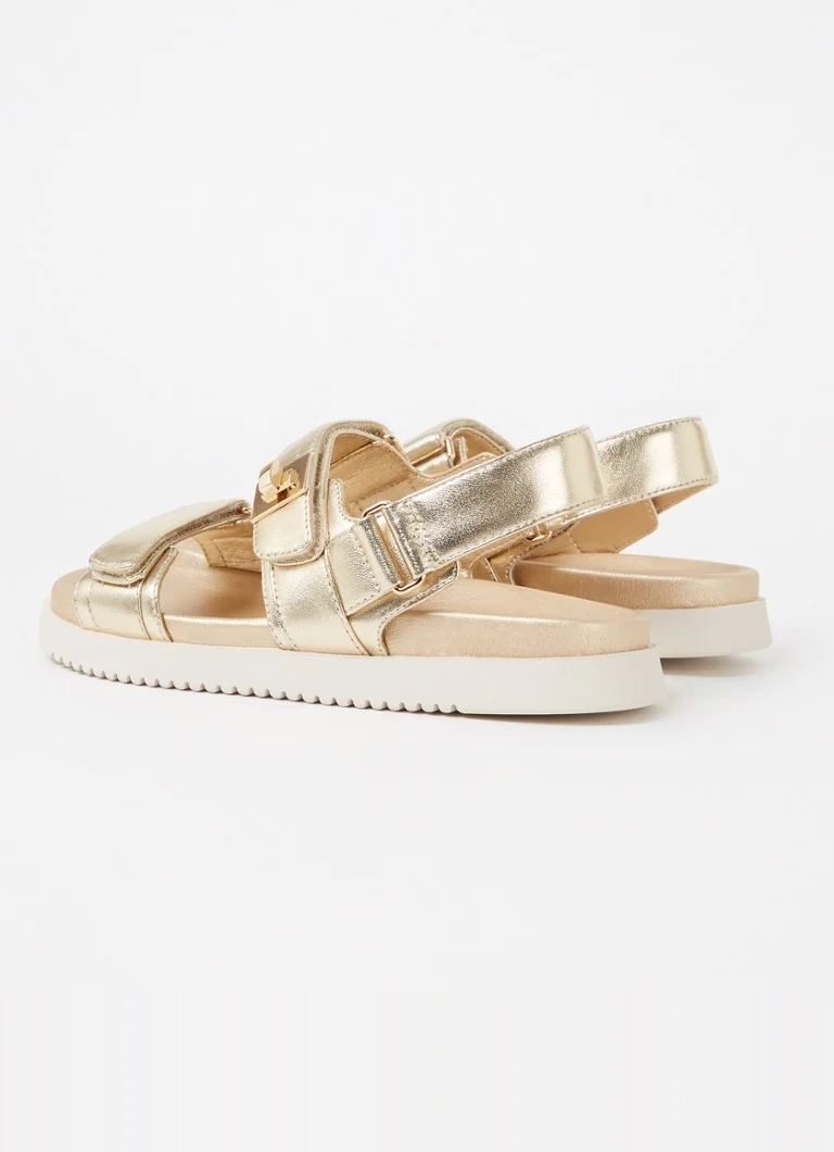 Sandale Steve Madden Mona din piele cu finisaj metalic