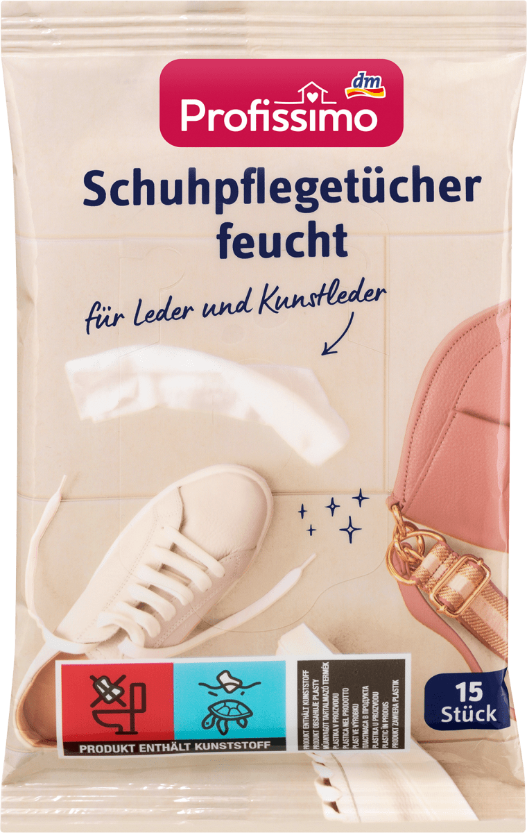 Schuhpflegetücher feucht, 15 St