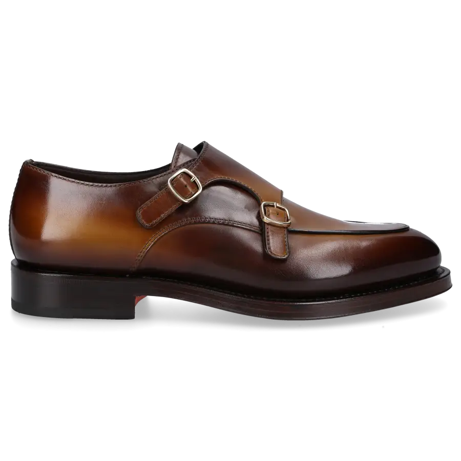 Santoni - Monk Schuhe 17744 Kalbsleder - beige