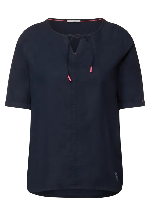 CECIL Leinen Bluse in Unifarbe