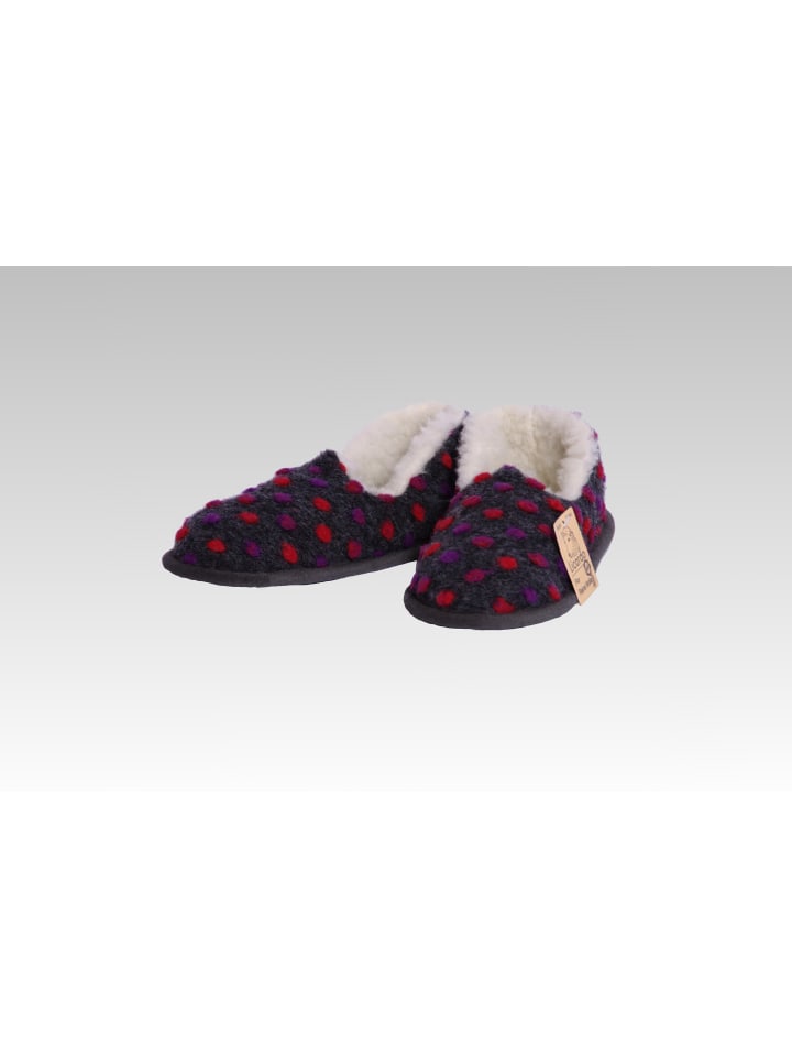 Linke Licardo Heimschuhe mit Wolle in anthrazit günstig kaufen