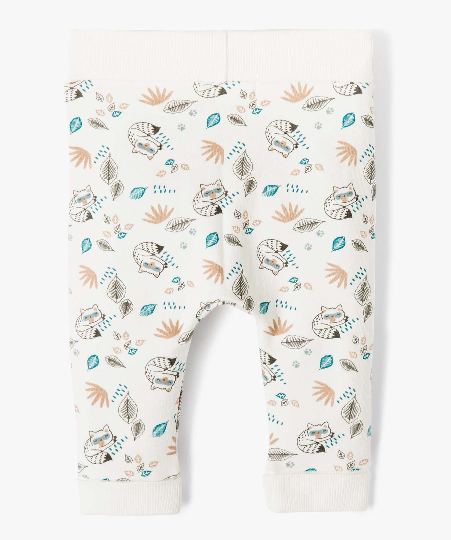 Pantalon souple en maille extensible bébé blanc | GEMO