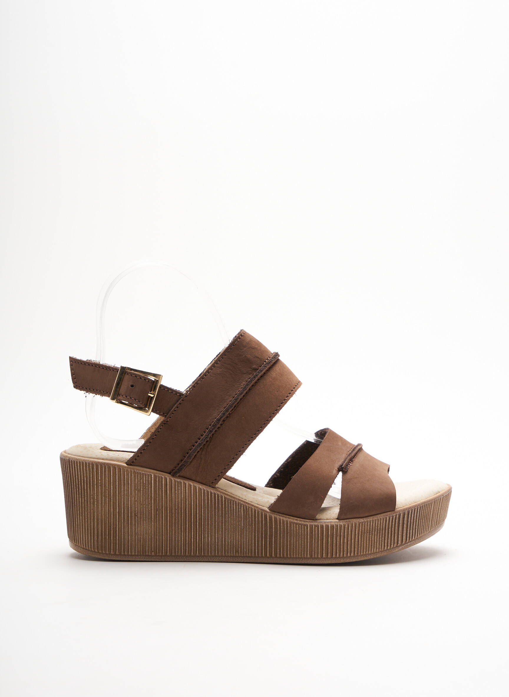 Brodequins Sandales Nu Pieds Femme couleur marron