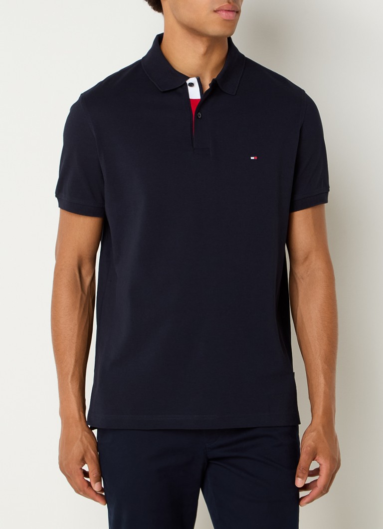 Tommy Hilfiger piké pamutból készült, normál szabású póló logóhímzéssel