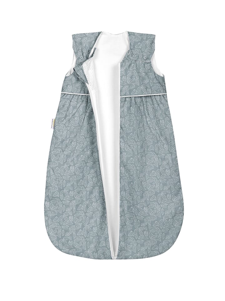 Kinderhaus Blaubär Odenwälder Sommer Schlafsack Anni light white leaves TOP in Grey günstig kaufen