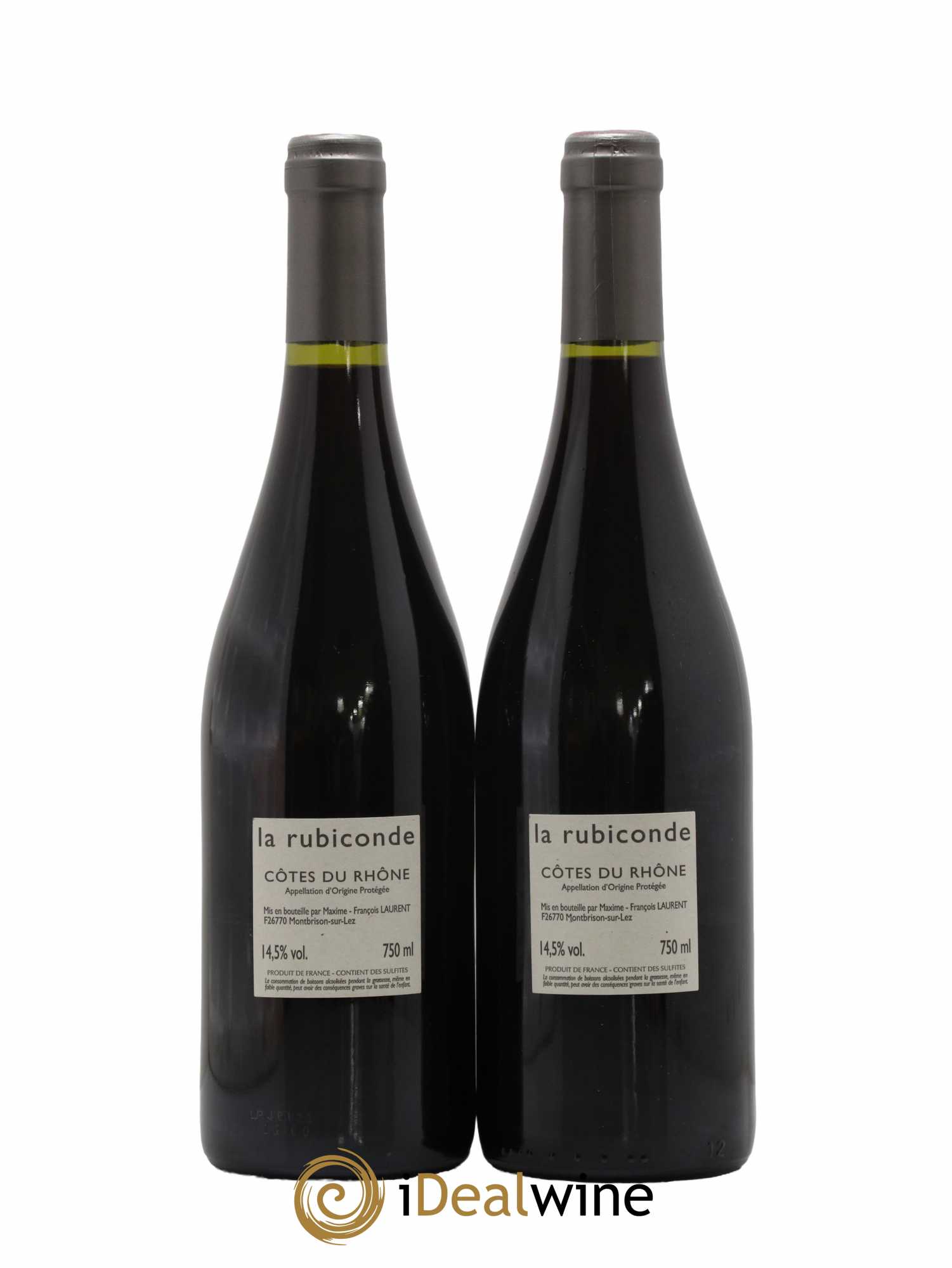 Côtes du Rhône Maxime François Laurent La Rubiconde 2021 - Lot de 2 Bouteilles