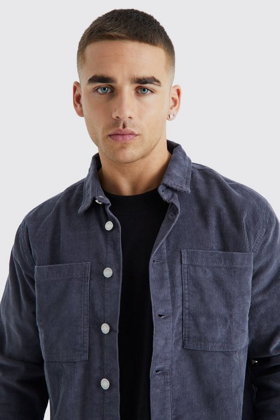 Cargo-Overshirt aus Cord