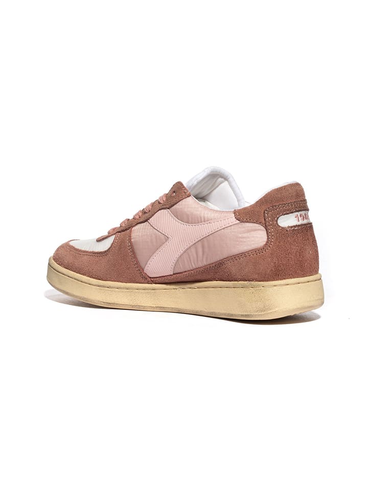 Diadora Leder-Sneakers in Hellbraun/ Rosa/ Weiß günstig kaufen