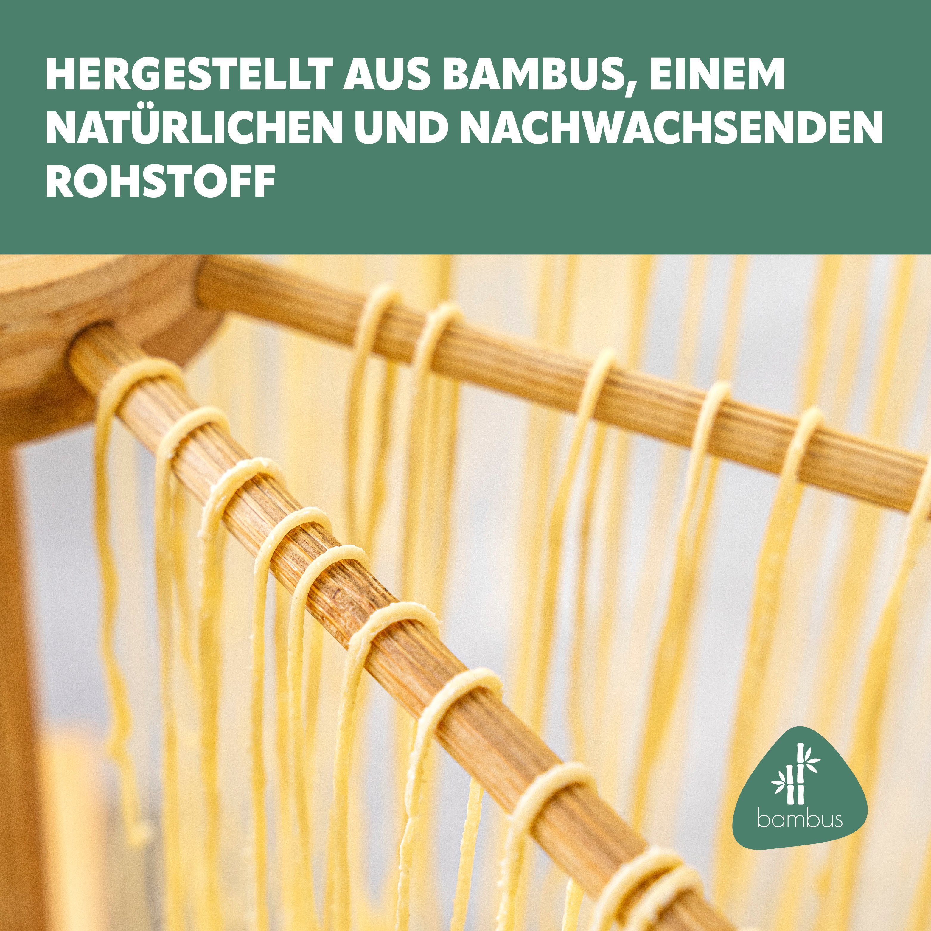 bremermann Nudeltrockner aus Bambus – Nudelständer für selbstgemachte Pasta, faltbar