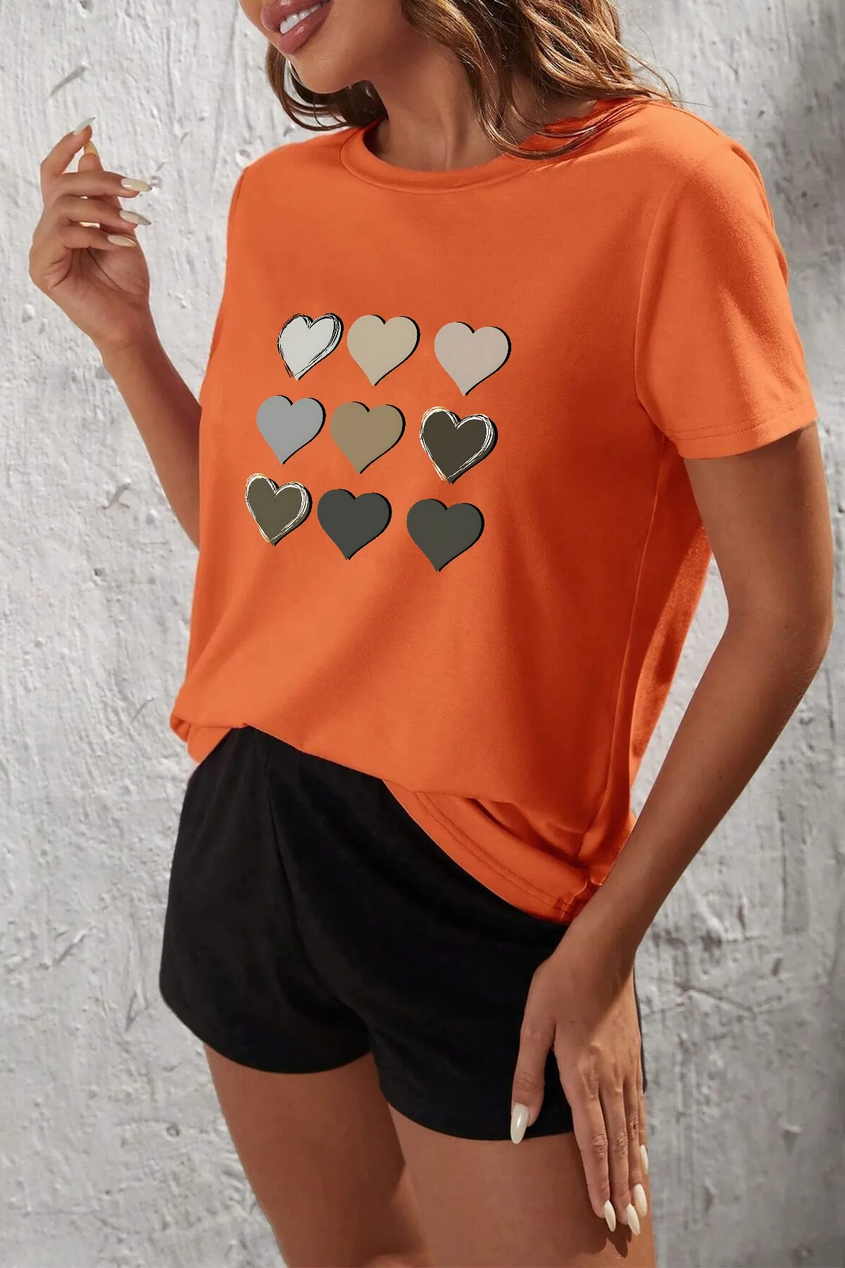 uyguntarz  Shorts-Set mit Herz-Print