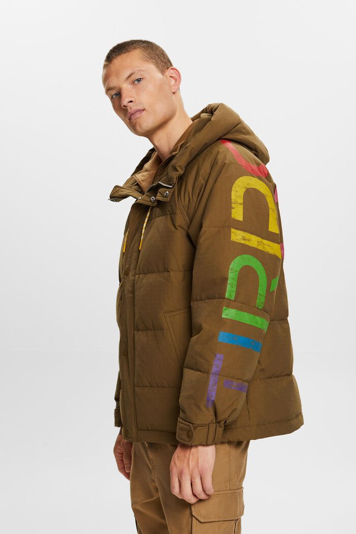 Logo-Steppjacke mit Daunen