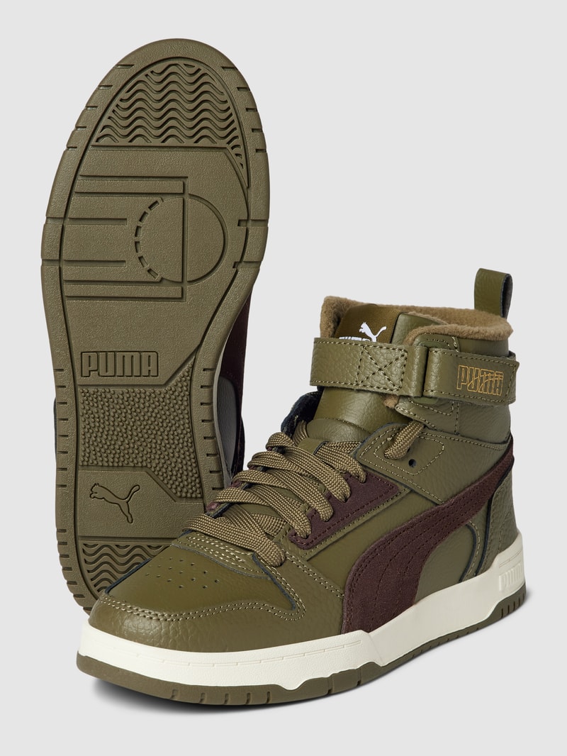 Sneaker mit Label-Details Modell 'GAME' in olivgrün