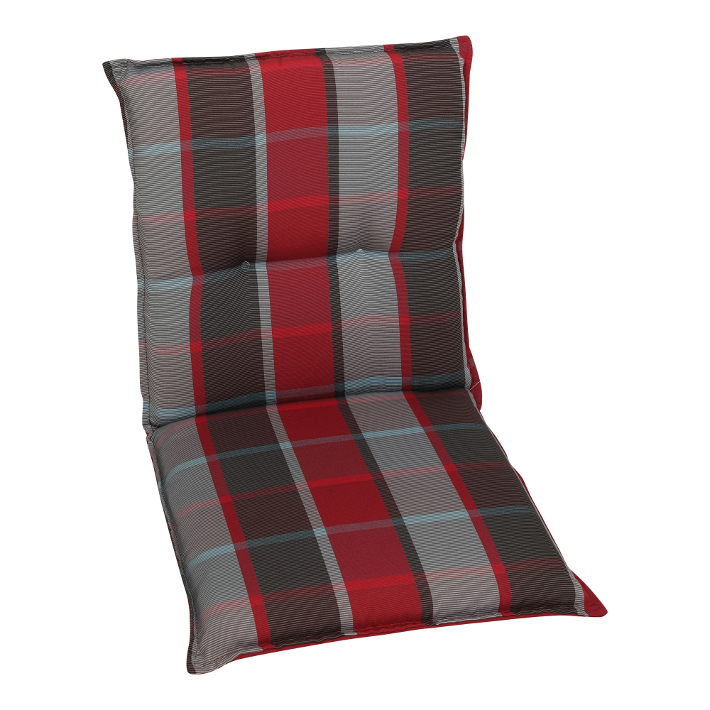 Sesselauflage nieder rot/grau