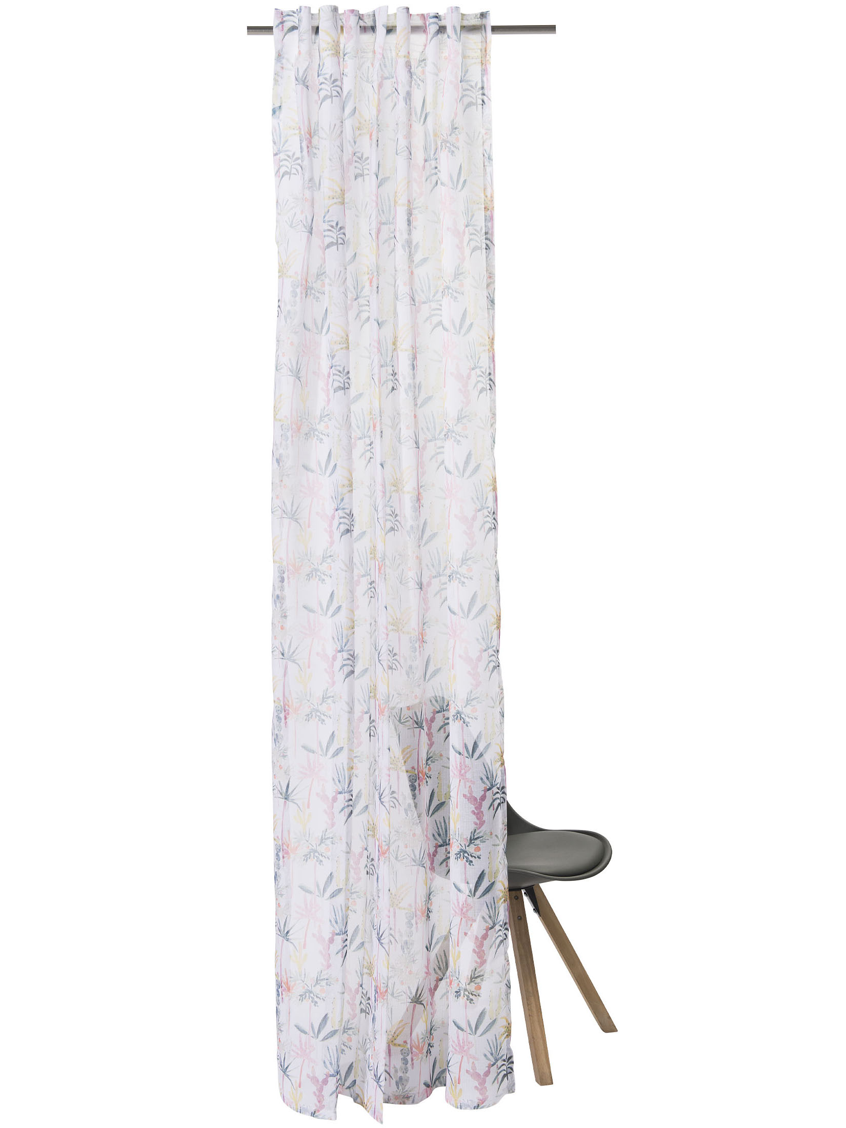Tiana Vorhang mit Gardinenband, Multicolor